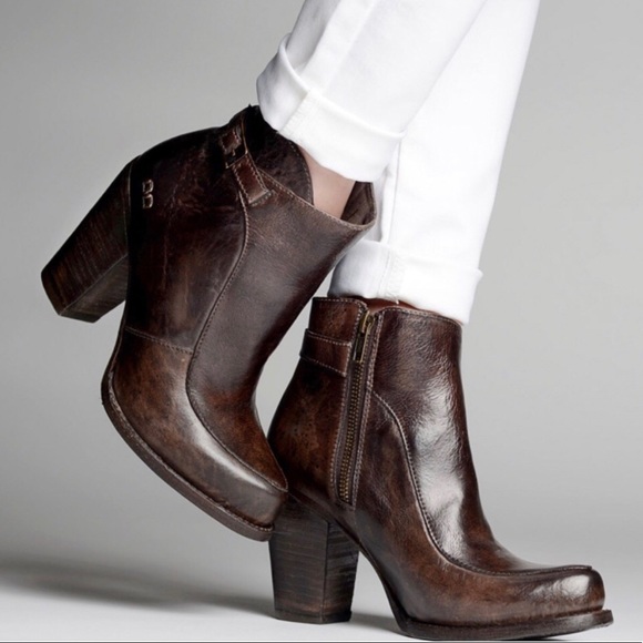 Bed Stu Shoes - Bed Stu Isla Heeled Leather Belted Booties